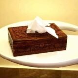 Carving Tissue Paper Box Brown Color
