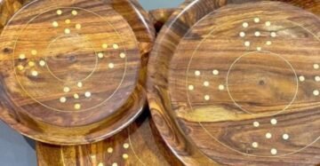 Plates with Brass Work